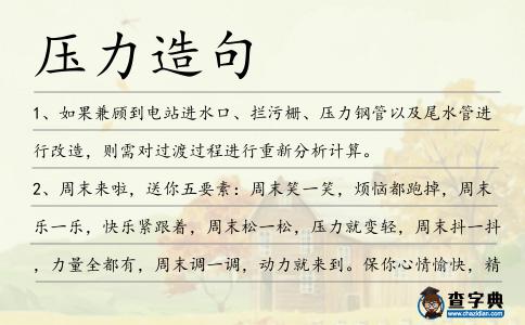 壓力造句