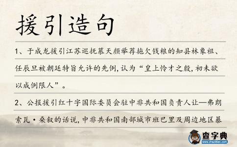 援引造句