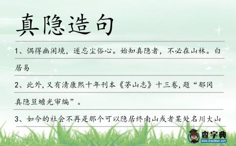 真隱造句