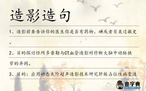 造影造句