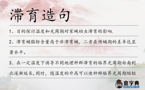 滯育造句