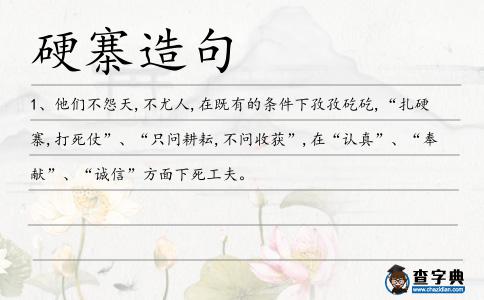 硬寨造句