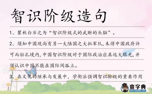 智識階級造句