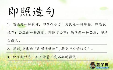 即照造句