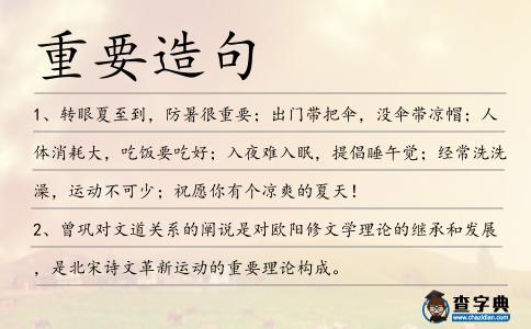 重要造句