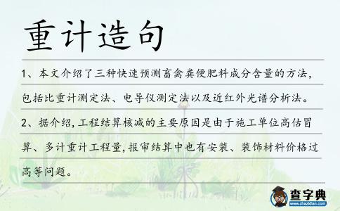 重計(jì)造句