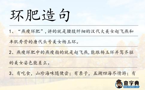 環(huán)肥造句