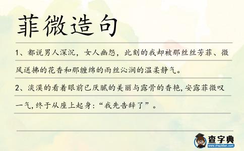 菲微造句