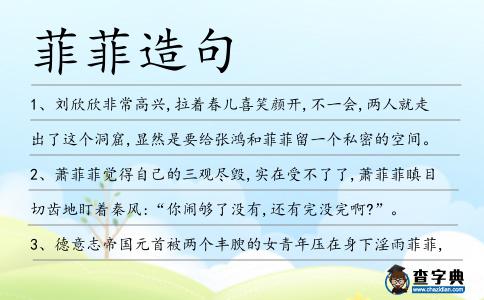 菲菲造句