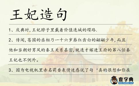 王妃造句