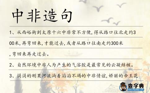 中非造句