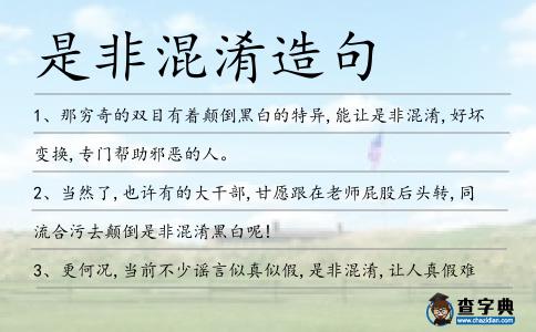 是非混淆造句