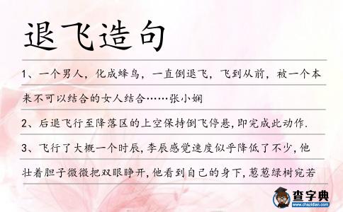 退飛造句