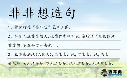 非非想造句