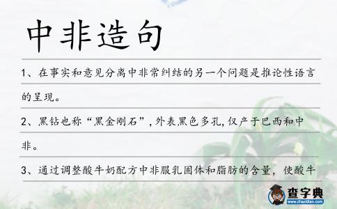 中非造句