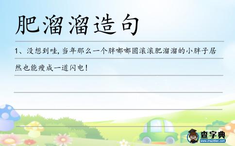 肥溜溜造句