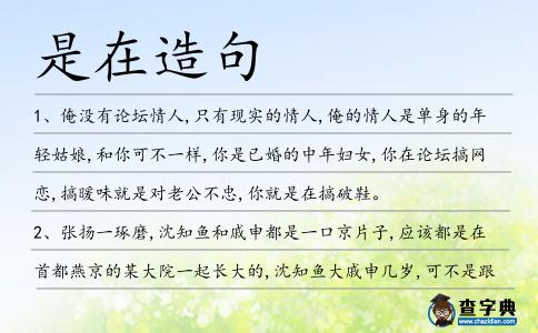 是在造句