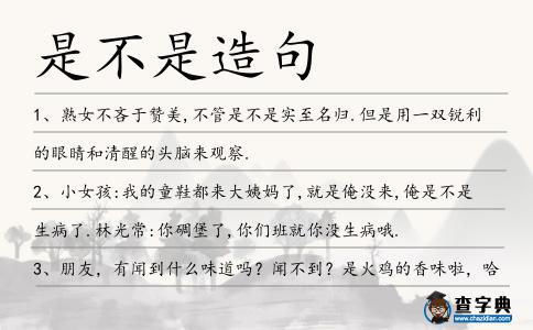 是不是造句