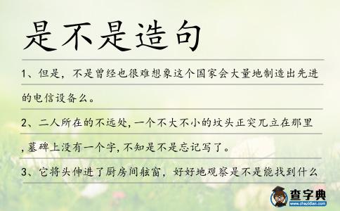 是不是造句