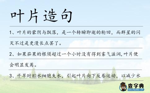葉片造句