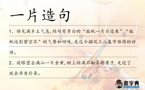 一片造句