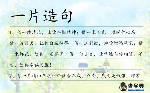 一片造句