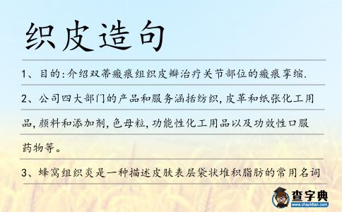 織皮造句