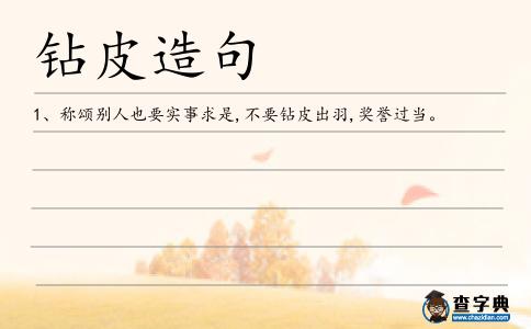 鉆皮造句