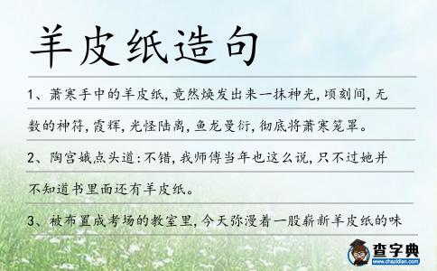 羊皮紙造句