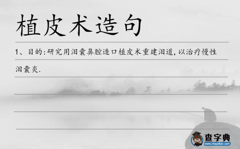 植皮術造句
