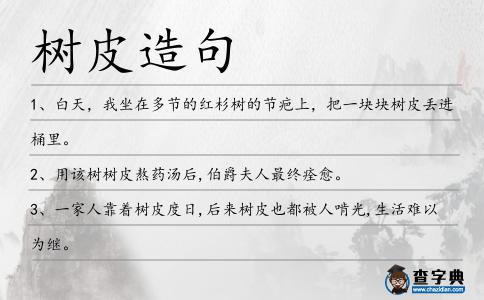 樹皮造句