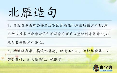北雁造句