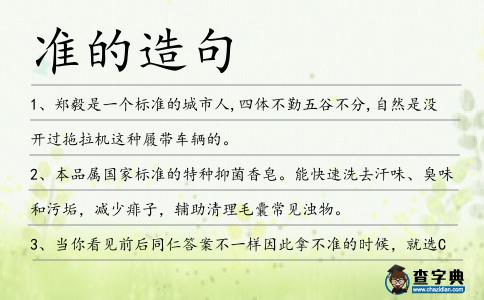 準的造句