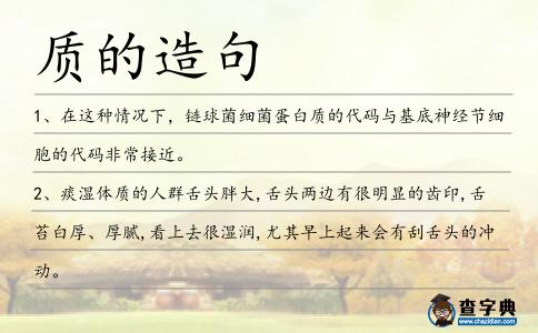 質的造句