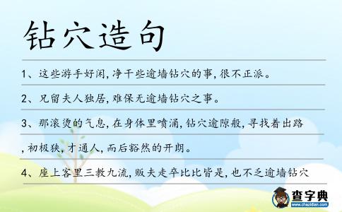 鉆穴造句