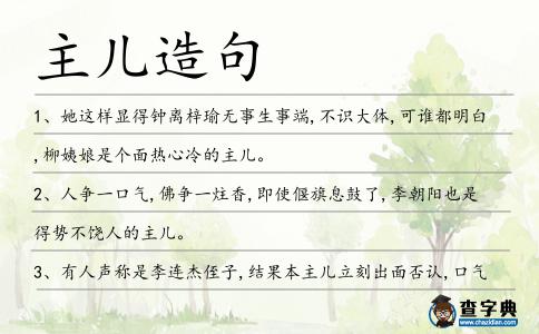 主兒造句