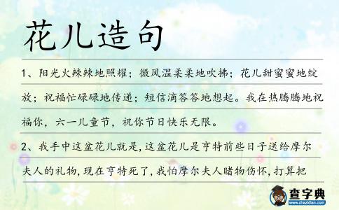 花兒造句
