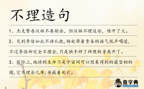 不理造句