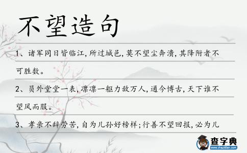 不望造句