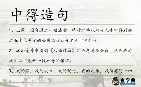 中得造句