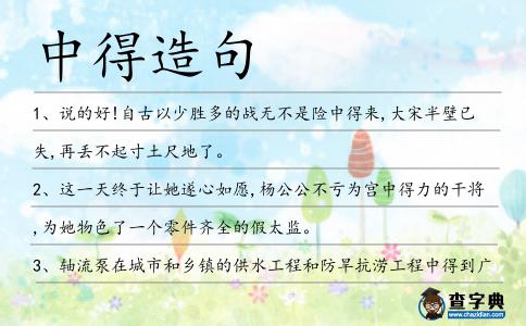 中得造句
