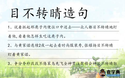 目不轉睛造句