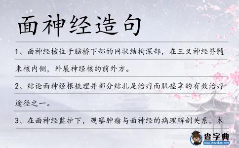 面神經造句