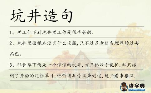 坑井造句