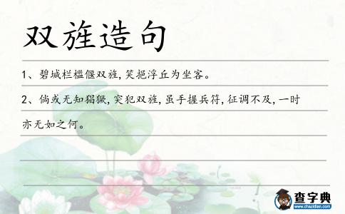 雙旌造句
