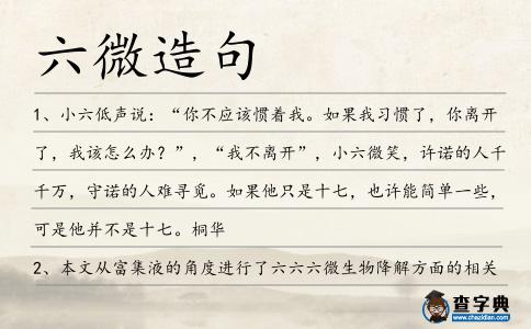六微造句