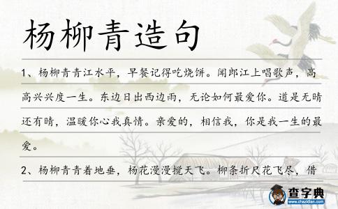 楊柳青造句
