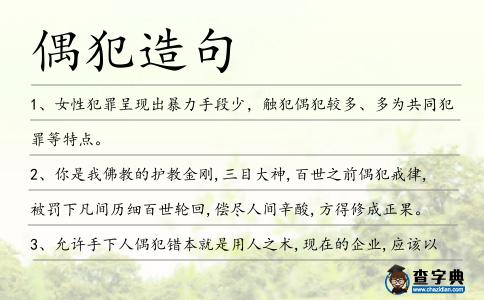 偶犯造句