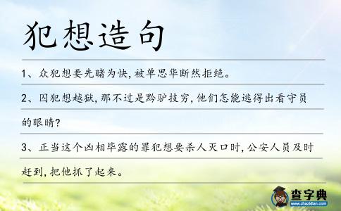 犯想造句