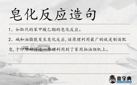皂化反應(yīng)造句